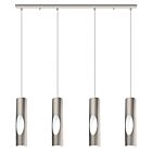 Eglo 95743A Ceratella 4-Lumières 40W Nickel satiné et Blanc LED Suspendu en cordon