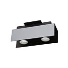 Éclairage sur rail LED Eglo Viserba 97395A 10W Blanc Aluminium et Noir