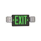 Enseigne de sortie verte avec éclairage d'urgence Eiko EXIT-EM-G-BK