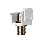 Enerlites 6102-W Connecteurs Nickel F-Type Coupleur Bulkhead, femelle à femelle