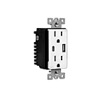 Enerlites 61501-TR2USB-1A1C-GY 15A 125V Gris Réceptacle
