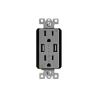 Enerlites 61501-TR2USB-CC-GY 15A 125V Gris Réceptacle