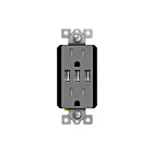 Enerlites 61501-TR3USB-CC-GY 15A 125V Gris Réceptacle