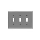 Enerlites 8813M-GY Interrupteur à bascule Plaque murale triple