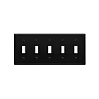 Enerlites 8815M-BK Interrupteur à bascule Plaque murale cinq gang