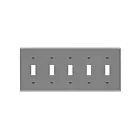 Enerlites 8815M-GY Interrupteur à bascule Plaque murale cinq gang