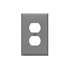 Enerlites 8821M-GY Prise double Plaque murale un gang