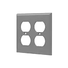 Enerlites 8822-GY Prise double Plaque murale double