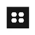 Enerlites 8822O-BK Prise double Plaque murale double