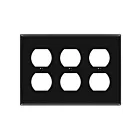 Enerlites 8823M-BK Prise double Plaque murale triple