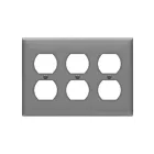 Enerlites 8823M-GY Prise double Plaque murale triple