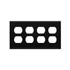 Enerlites 8824M-BK Prise double Plaque murale quadruple