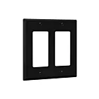 Enerlites 8832-BK Plaque murale décorative/disjoncteur de fuite à deux gangs