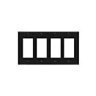 Enerlites 8834M-BK Plaque murale décorative/disjoncteur de fuite à quatre gangs
