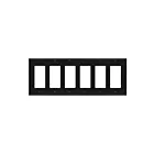 Enerlites 8836M-BK Plaque murale décorative/disjoncteur de fuite à six gangs