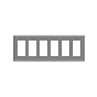 Enerlites 8836M-GY Plaque murale décorative/disjoncteur de fuite à six gangs