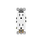Prise duplex à mise à la terre automatique de style décorateur de qualité résidentielle 15A Enerlites 61501-W
