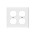 Plaque murale à deux groupes pour prise duplex Enerlites 8822M-W