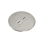 Enerlites 975516-SS-GY Plaque de recouvrement ronde affleurante de 5-1/2" Dia. Plaque de recouvrement ronde affleurante avec dispositif d'autoprotection double 20A