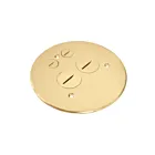 Enerlites 975519-C-GD Plaque de recouvrement ronde affleurante de 5-1/2" Dia. Plaque de recouvrement ronde affleurante avec dispositif d'autoprotection double 20A
