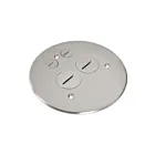 Enerlites 975519-S-SV Plaque de recouvrement ronde affleurante de 5-1/2" Dia. Plaque de recouvrement ronde affleurante avec dispositif d'autoprotection double 20A