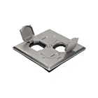 Enerlites C975549-S-SV Couvercle de boîte de sol 2 gang avec couvercle rabattable