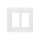 Plaque murale décorative sans vis/GFCI à deux groupes Enerlites SI8832-W