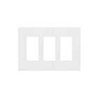 Décorateur sans vis/plaque murale à trois gangs GFCI taille moyenne Enerlites SI8833M-W