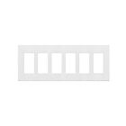 Décorateur sans vis/plaque murale à six groupes GFCI Enerlites SI8836-W