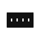 Enerlites SI8814-BK Plaque murale 4 gang à bascule sans vis