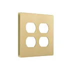 Enerlites SI8822-GD Prise double sans vis Plaque murale bipolaire