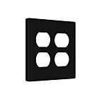 Enerlites SI8831-BK Prise double sans vis Plaque murale bipolaire