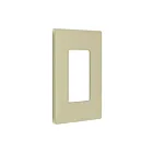 Enerlites SI8831M-I Plaque murale anti-microbienne sans vis pour décorateur/disjoncteur de fuite à la terre un gang