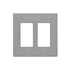 Enerlites SI8832M-GY Plaque murale décorative/disjoncteur de fuite à deux gangs sans vis