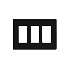 Enerlites SI8833-BK Plaque murale trois gang sans vis pour décorateur/disjoncteur de fuite à la terre