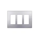 Enerlites SI8833-SV Plaque murale trois gang sans vis pour décorateur/disjoncteur de fuite à la terre