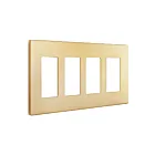 Enerlites SI8834-GD Plaque murale quadruple sans vis pour décorateur/disjoncteur de fuite à la terre