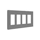 Enerlites SI8834-GY Plaque murale quadruple sans vis pour décorateur/disjoncteur de fuite à la terre