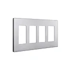 Enerlites SI8834-SV Plaque murale quadruple sans vis pour décorateur/disjoncteur de fuite à la terre