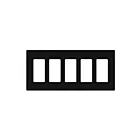 Enerlites SI8835-BK Plaque murale cinq gang sans vis pour décorateur/disjoncteur de fuite à la terre