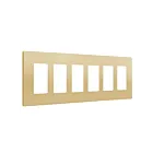 Enerlites SI8836-GD Plaque murale six gang sans vis pour décorateur/disjoncteur de fuite à la terre