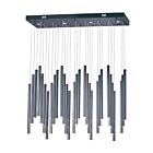 ET2 Lighting E10010-BC Flute 35-Lumières 35W Chrome noir Suspendu
