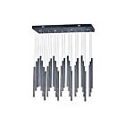 ET2 Lighting E10010-BC Flute 35-Lumières 35W Chrome noir Suspendu