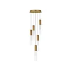 ET2 Lighting E11015-144GLD Reeds 5-Lumières 25W Or Suspendu