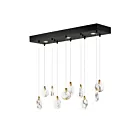 ET2 Lighting E11076-122BKPG 13-Lumières 533W Noir et or poli LED Suspendu