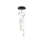 ET2 Lighting E11078-122BKPG 16-Lumières 720W Noir et or poli LED Suspendu