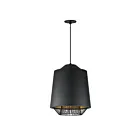 ET2 Lighting E11392-BKGLD Phoenix 1-Lumière 9W Noir/Or Suspendu