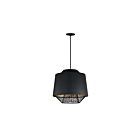 ET2 Lighting E11394-BKGLD Phoenix 1-Lumière 12W Noir/Or Suspendu