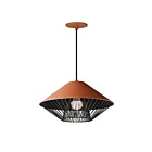 ET2 Lighting E11395-BRKBK Phoenix 1-Lumière 9W Brique/Noir Suspendu