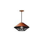 ET2 Lighting E11395-BRKBK Phoenix 1-Lumière 9W Brique/Noir Suspendu